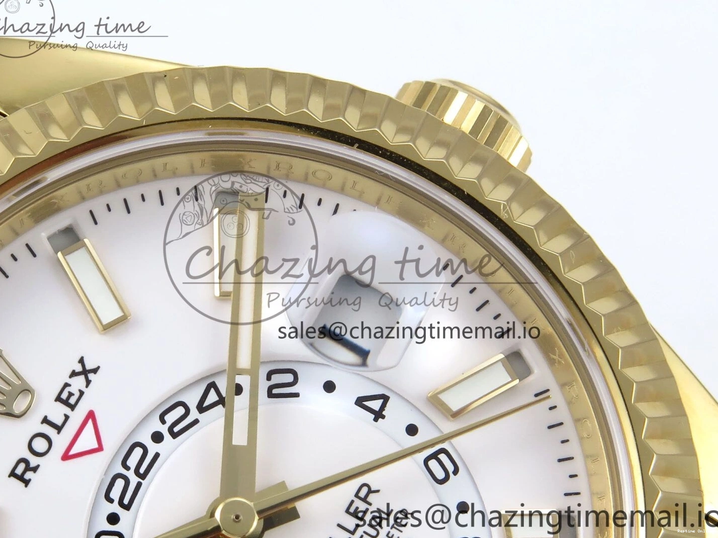 0701 Trendy Sky-Dweller 336238 YG ZF 1:1 Best Edition White Dial on Oysterflex Strap A23J (Gain Weight) 904